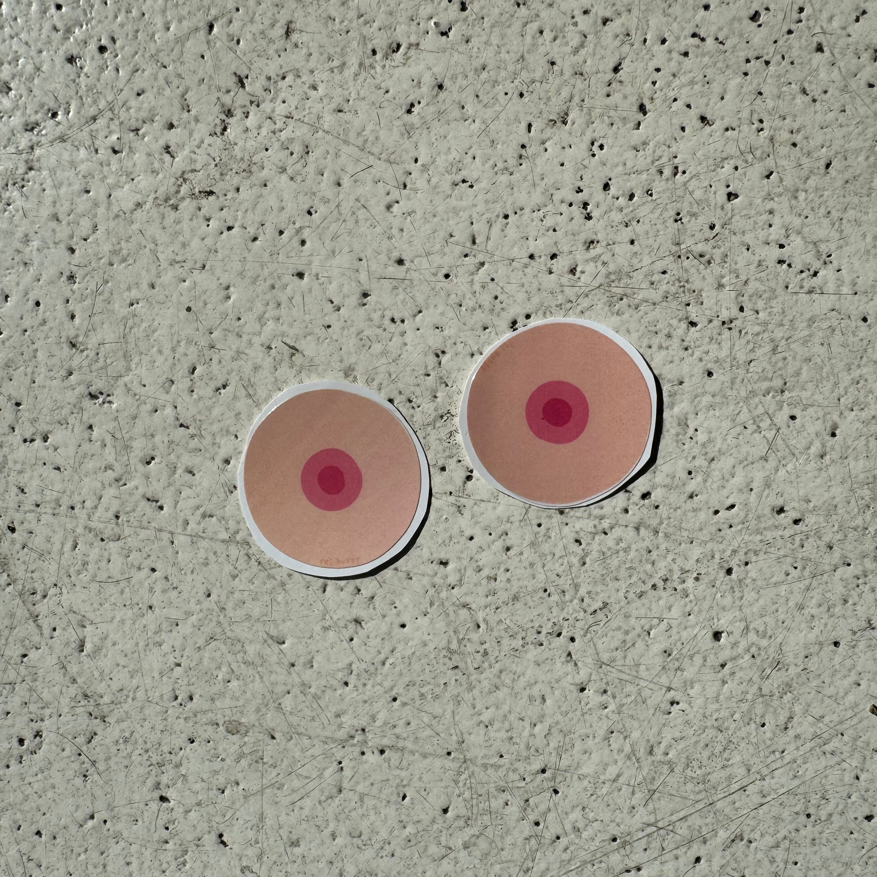 Set of boobs stickers