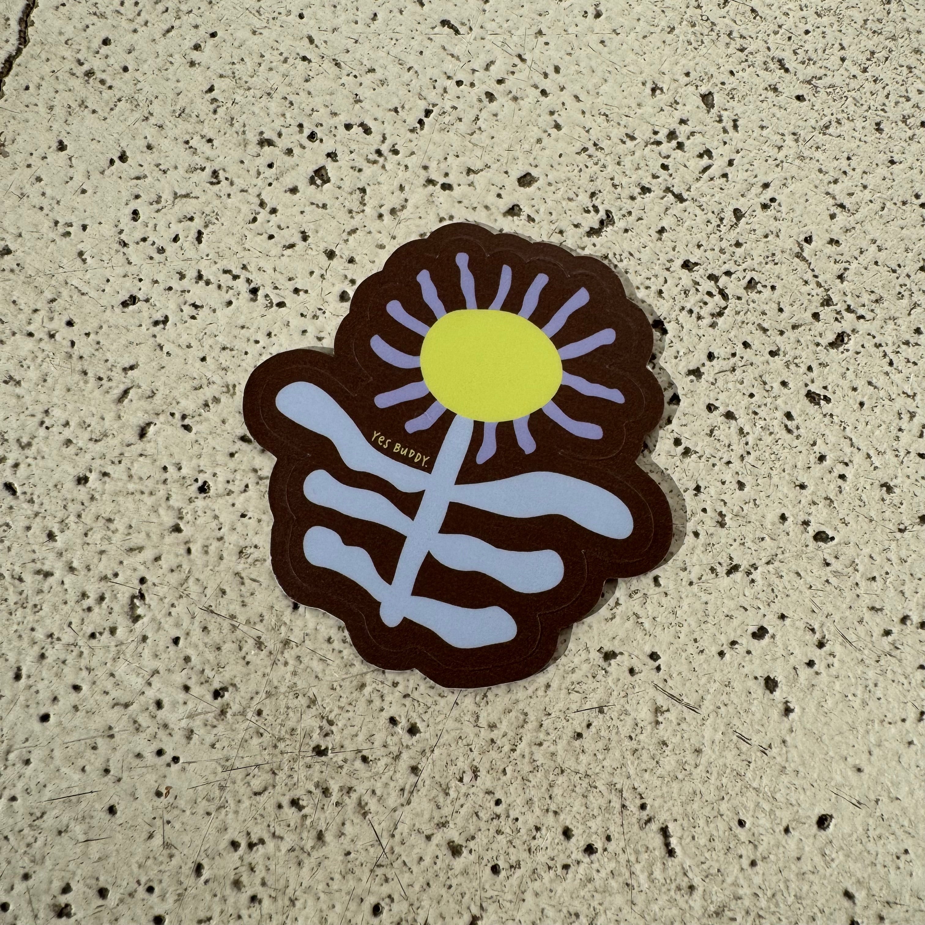 Alien flower sticker
