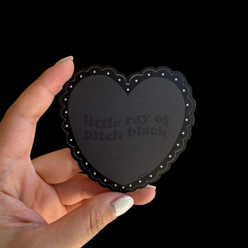 little ray of pitch black sticker