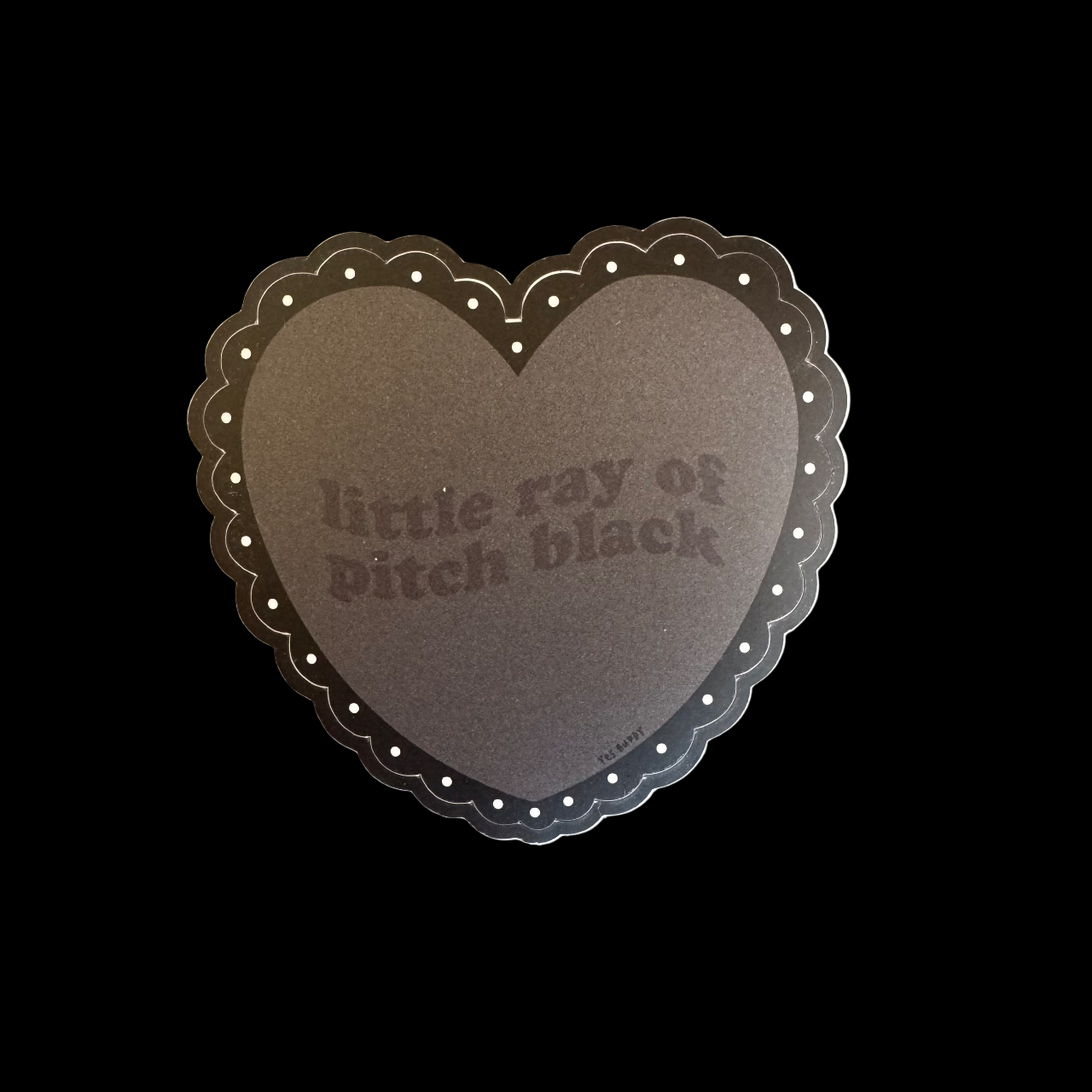 little ray of pitch black sticker