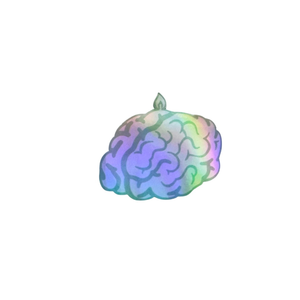 brain candle sticker