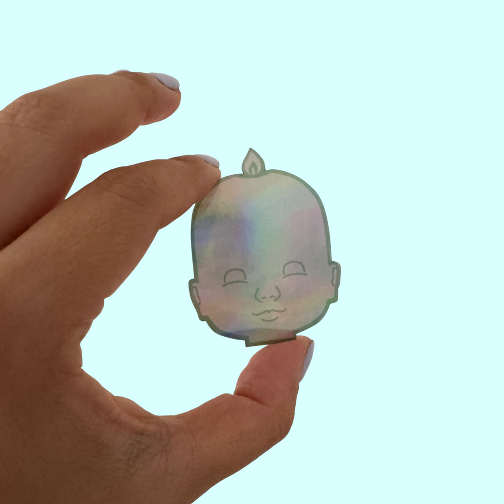 doll head candles sticker