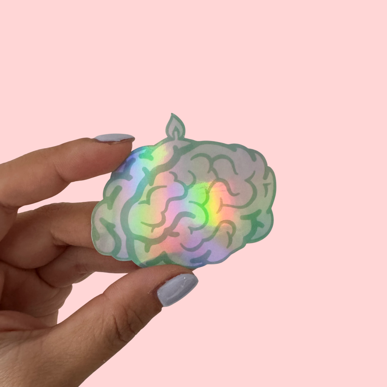 brain candle sticker