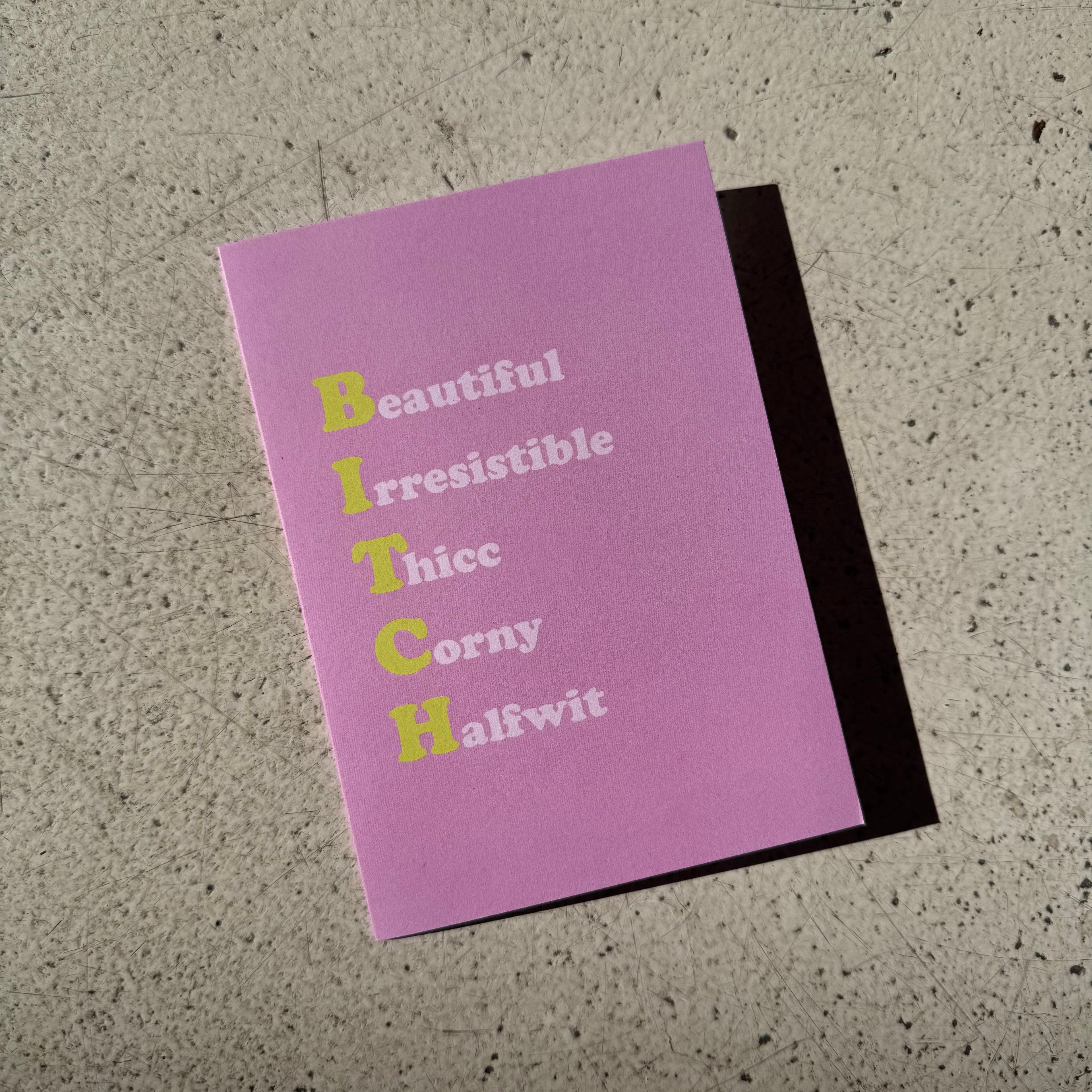 b itch card