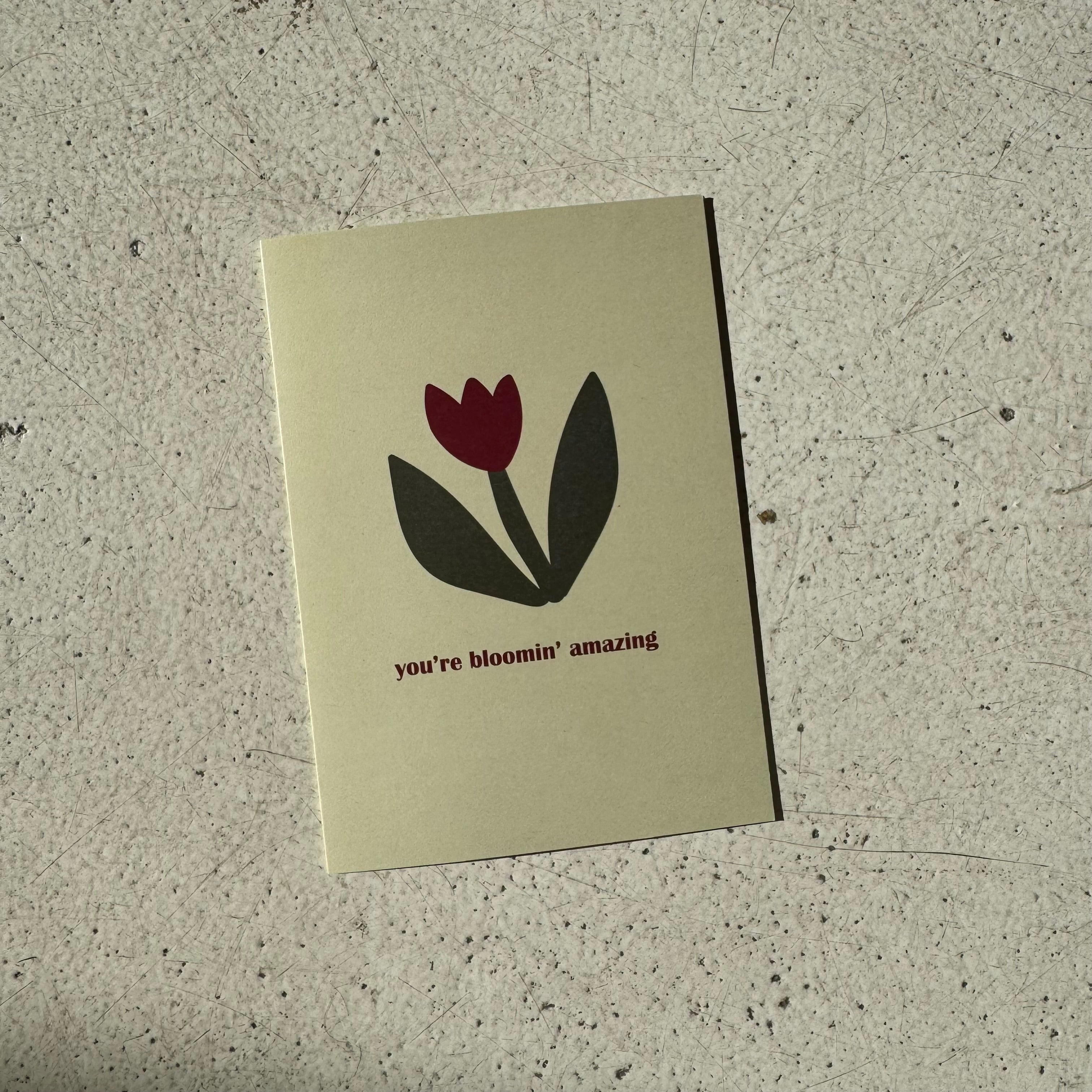 bloomin amazing card